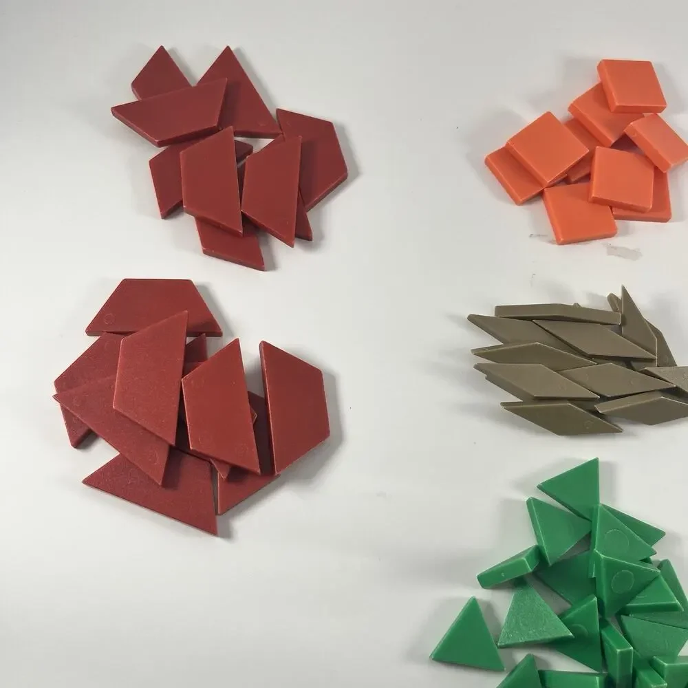 Pattern Blocks Set 93pc Educational Math Shapes Kids Learning Toy - Picture 7 of 10